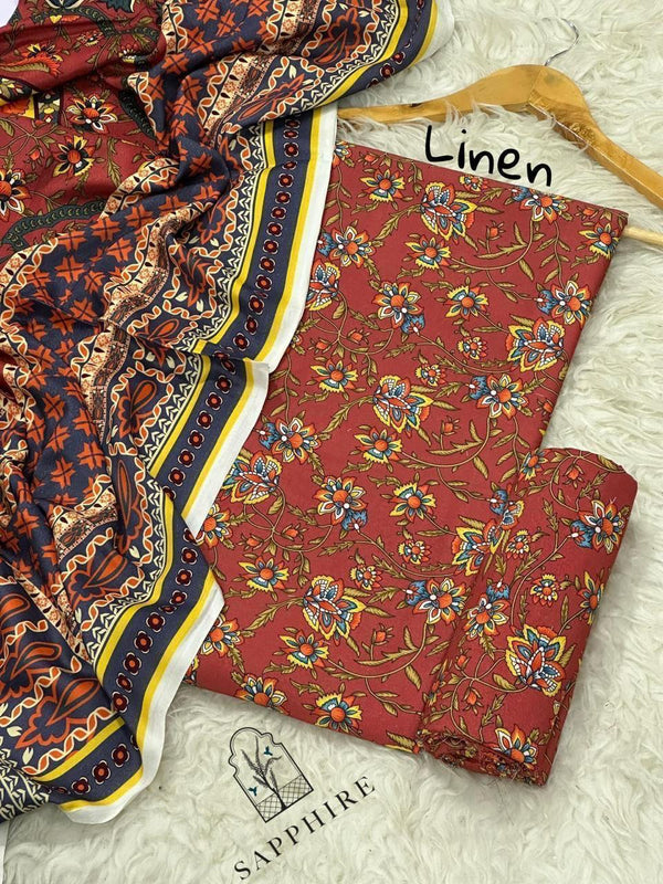 LINEN Digital Print 3pc 2025